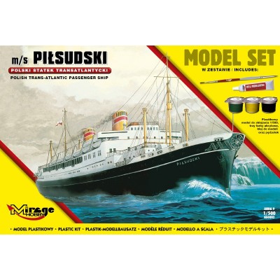 m/s PIŁSUDSKI - POLISH TRANS-ATLANTIC PASSENGER SHIP - 1/500 SCALE - MODEL SET